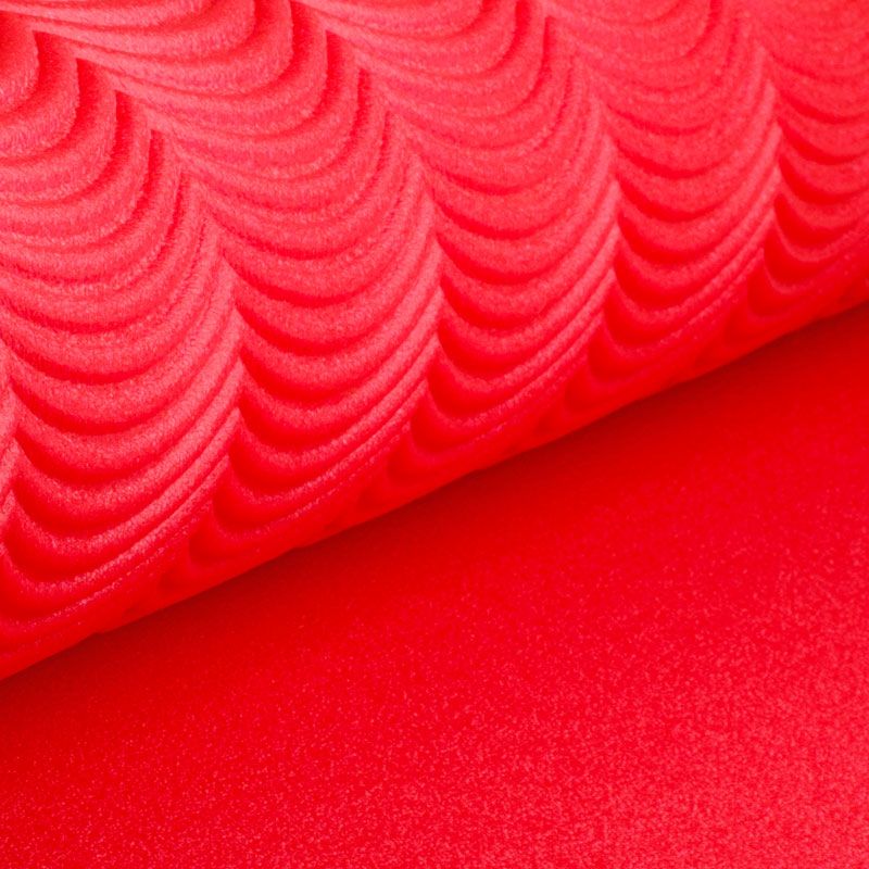 Килимок Polifoam (Поліфом) одношаровий з рифленням веселка (0,5 х 1,8 м), червоний, фото 3